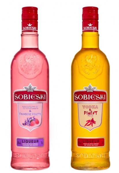 Sobieski Framboise-Violette et Sobieski Piment-Pêche
