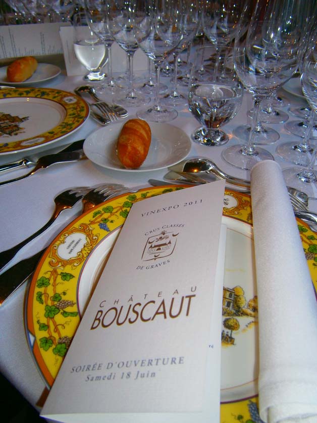 Dïner d'ouverture de Vinexpo 2011 au Château Bouscaut